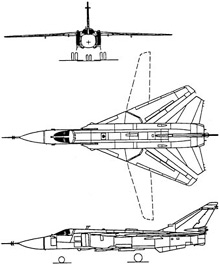 Plan 3 vues du Sukhoï Su-24 ‘Fencer’