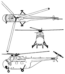 Plan 3 vues du Sikorsky H-19 Chickasaw