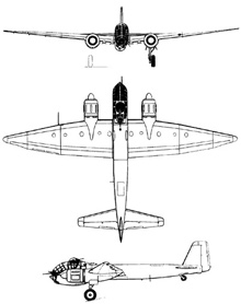 Plan 3 vues du Junkers Ju 188