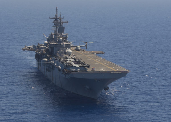 L'USS Wasp en Méditerranée.