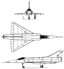 Plan 3 vues du I.A.I. Nesher / Dagger