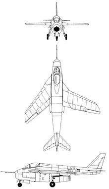Plan 3 vues du Bell X-5
