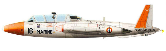 Profil couleur du Fouga CM.175 Zéphyr