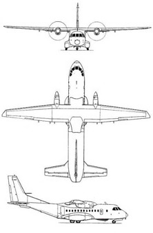 Plan 3 vues du Airbus Military HC-144 Ocean Sentry