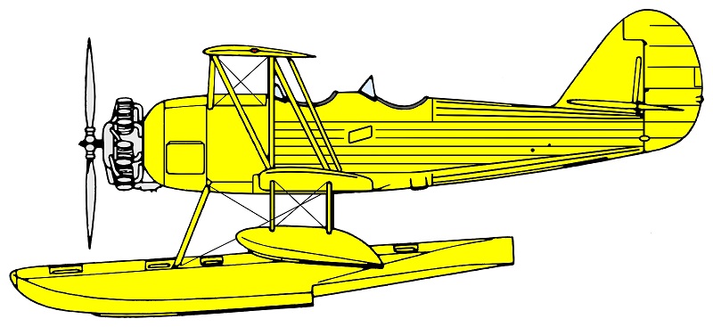 Profil couleur du Naval Aircraft Factory N3N Canary