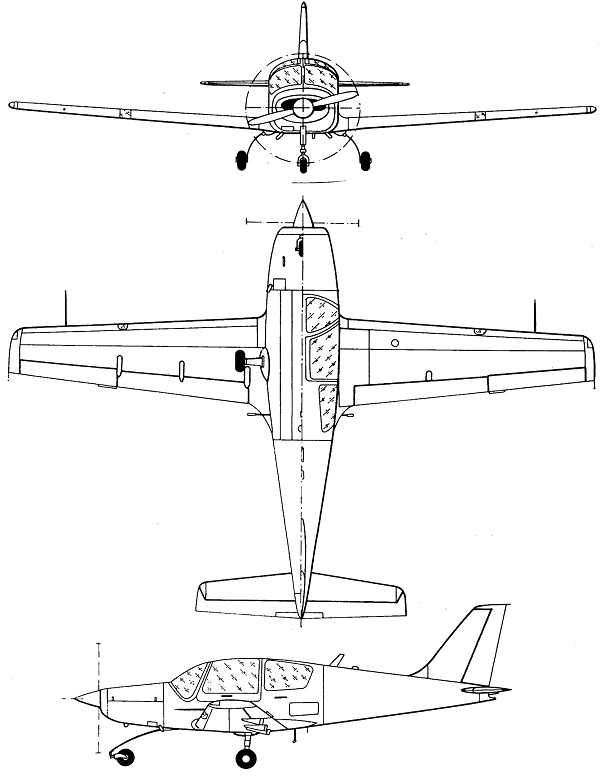 Plan 3 vues du Ilyushin Il-103