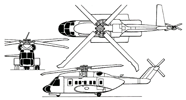 Plan 3 vues du Sikorsky H-92 Superhawk