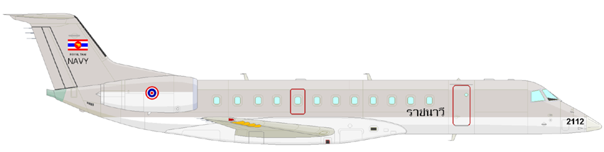 Profil couleur du Embraer ERJ135 / ERJ140 / ERJ145