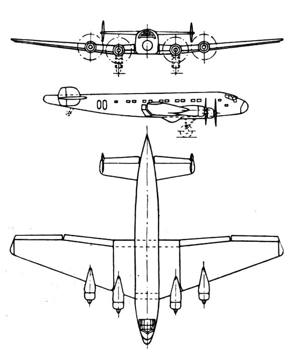 Plan 3 vues du Junkers Ju 90