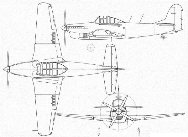 Plan 3 vues du Avro Athena