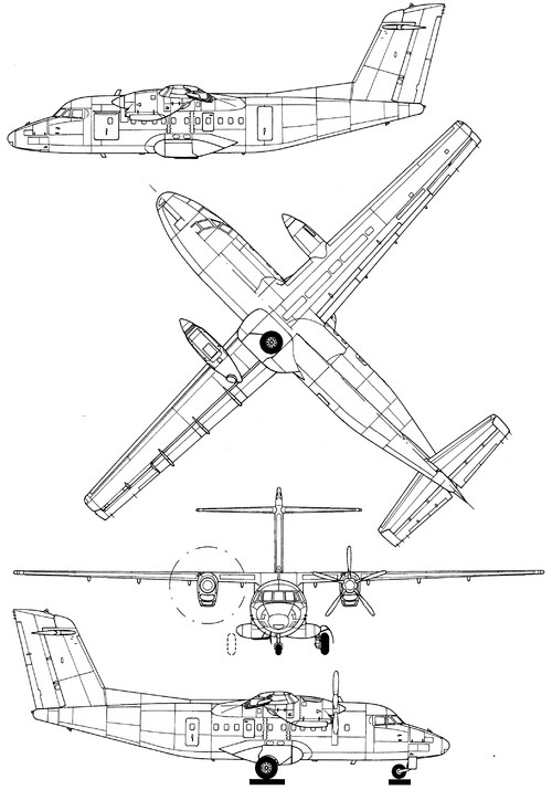 Plan 3 vues du Let L-610