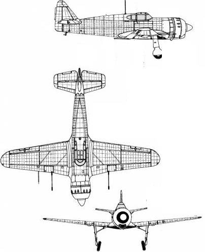 Plan 3 vues du Bloch MB.155