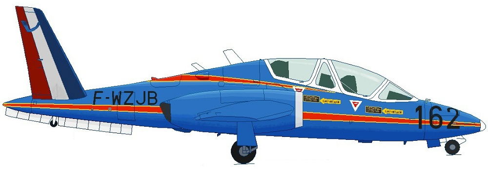 Profil couleur du Aérospatiale CM.90 Fouga 90