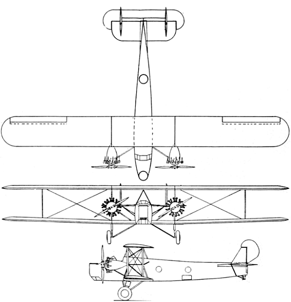 Plan 3 vues du Keystone LB-5 Pirate / LB-6 Panther