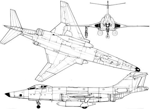 Plan 3 vues du McDonnell RF-101 Voodoo