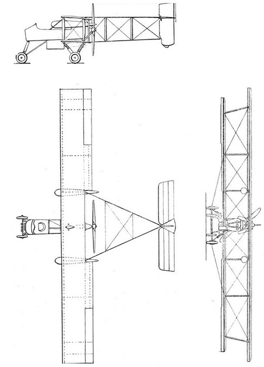 Plan 3 vues du Voisin Type VIII / Type X