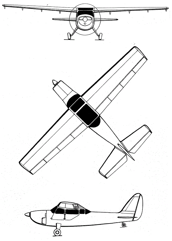 Plan 3 vues du AISA I-18