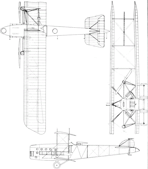 Plan 3 vues du AEG R.I