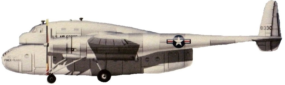 Profil couleur du Fairchild XC-120 Packplane