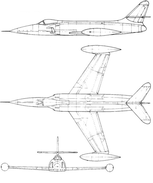 Plan 3 vues du Lockheed XF-90