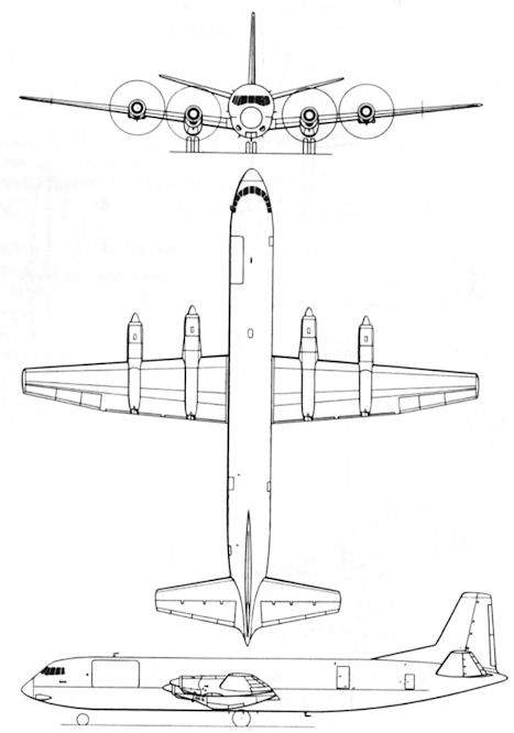 Plan 3 vues du Vickers Vanguard