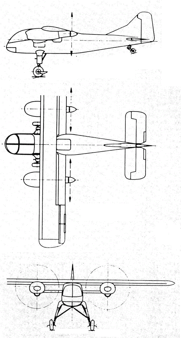 Plan 3 vues du Dornier Do 29