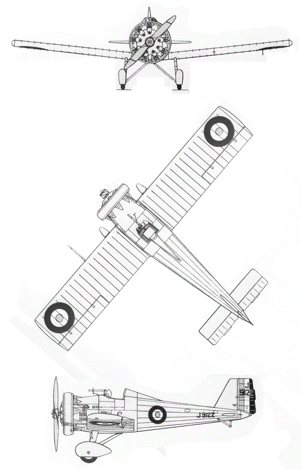 Plan 3 vues du Vickers Type-151 Jockey