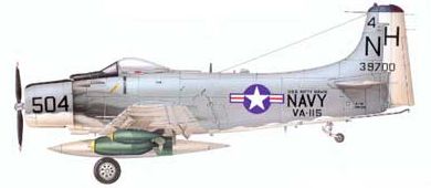 Profil couleur du Douglas A-1 Skyraider