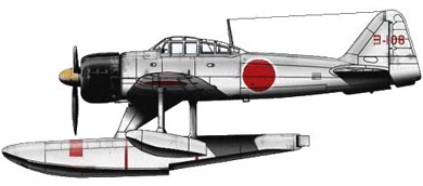 Profil couleur du Nakajima A6M2-N  ‘Rufe’