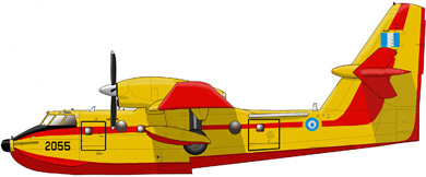 Profil couleur du Bombardier CL-415 Super Scooper