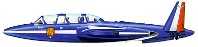 Profil couleur du Fouga CM.170 Magister