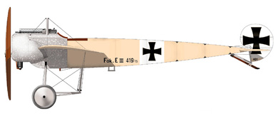 Profil couleur du Fokker E.III Eindecker