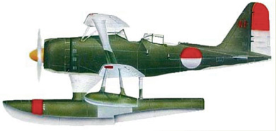 Profil couleur du Mitsubishi F1M  ‘Pete’