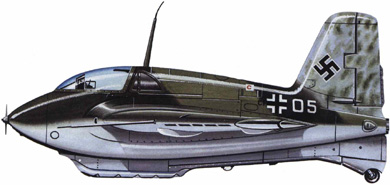 Profil couleur du Messerschmitt Me 163 Komet