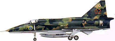 Profil couleur du Saab J37 Viggen