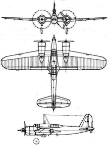 Plan 3 vues du Curtiss A-18 Shrike