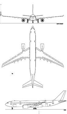 Plan 3 vues du Airbus Military A330 MRTT
