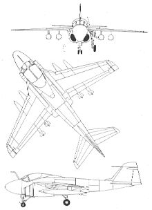 Plan 3 vues du Grumman A-6 Intruder
