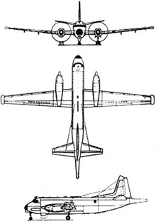 Plan 3 vues du Dassault-Breguet ATL-2 Atlantique