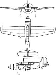 Plan 3 vues du Saab B17