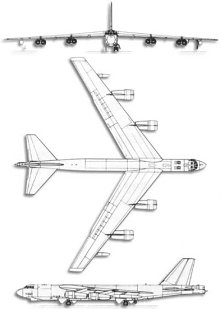 Plan 3 vues du Boeing B-52 Stratofortress