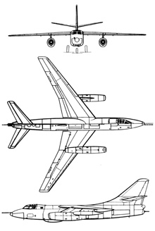 Plan 3 vues du Douglas B-66/RB-66 Destroyer