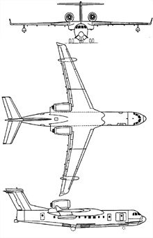 Plan 3 vues du Beriev Be-200