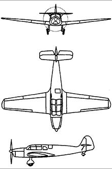 Plan 3 vues du Messerschmitt Bf 108 Taifun