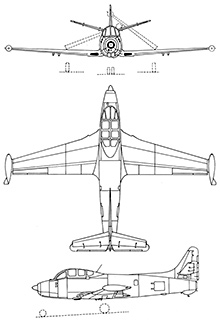 Plan 3 vues du Breguet Br.960 Vultur & Br.965 Epaulard