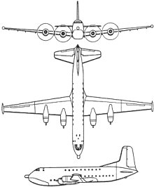 Plan 3 vues du Douglas C-124 Globemaster II