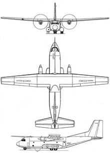 Plan 3 vues du Transall C.160G Gabriel