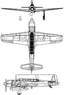 Plan 3 vues du Nakajima C6N Saiun 'Myrt'