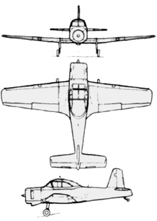 Plan 3 vues du Commonwealth CA-25 Winjeel