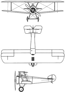 Plan 3 vues du Sopwith F.1 Camel